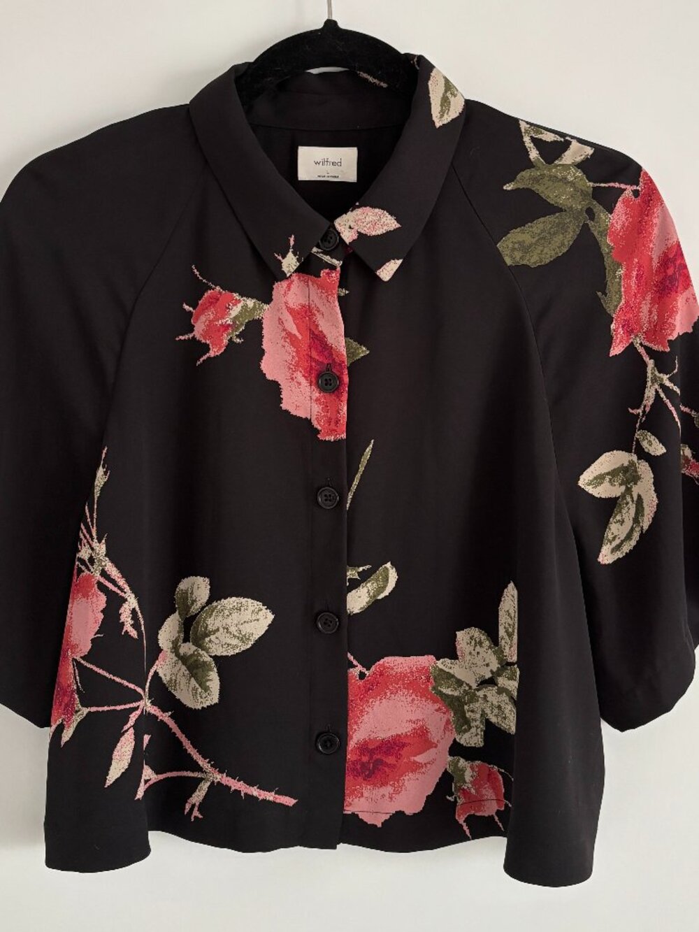 Wilfred short sleeve crop blouse
